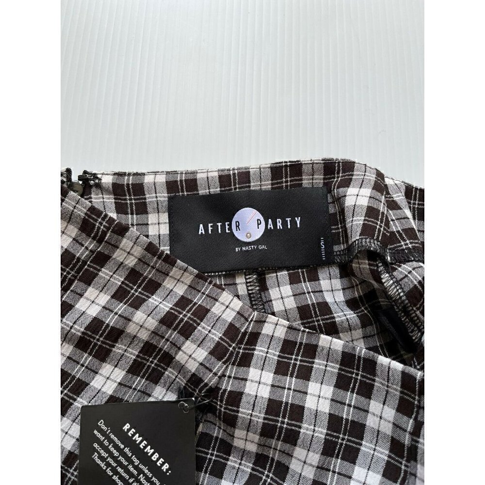 After Party Vintage Womens Black Plaids Flutter High Waisted Shorts Size S - Picture 9 of 12